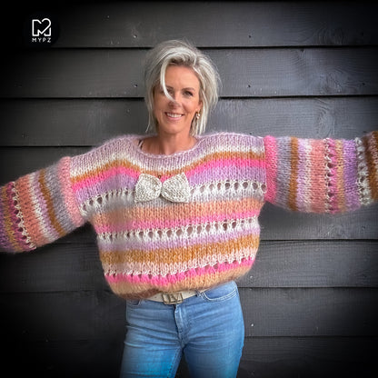 Knitting Kit – Chunky Mohair Pullover Bijoux No.12 (ENG-NL-DE)