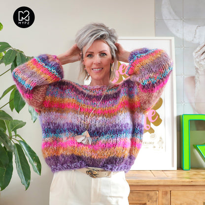 Kit para tejer – MYPZ Basic Chunky Pullover Apache No15 – Principiante (ENG-NL-FR-ES)