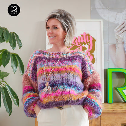 Kit para tejer – MYPZ Basic Chunky Pullover Apache No15 – Principiante (ENG-NL-FR-ES)