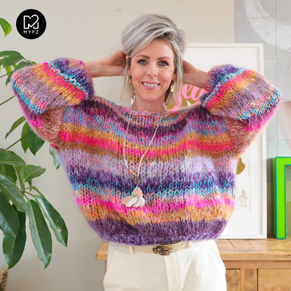 Kit para tejer – MYPZ Basic Chunky Pullover Apache No15 – Principiante (ENG-NL-FR-ES)