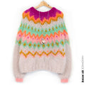 Patrón de tejido - MYPZ Chunky Topdown Mohair Pullover Snowberry n.º 12 (ING-ALE-NEE-ESP-FRA-ITA-DAN-SUE-NOR)