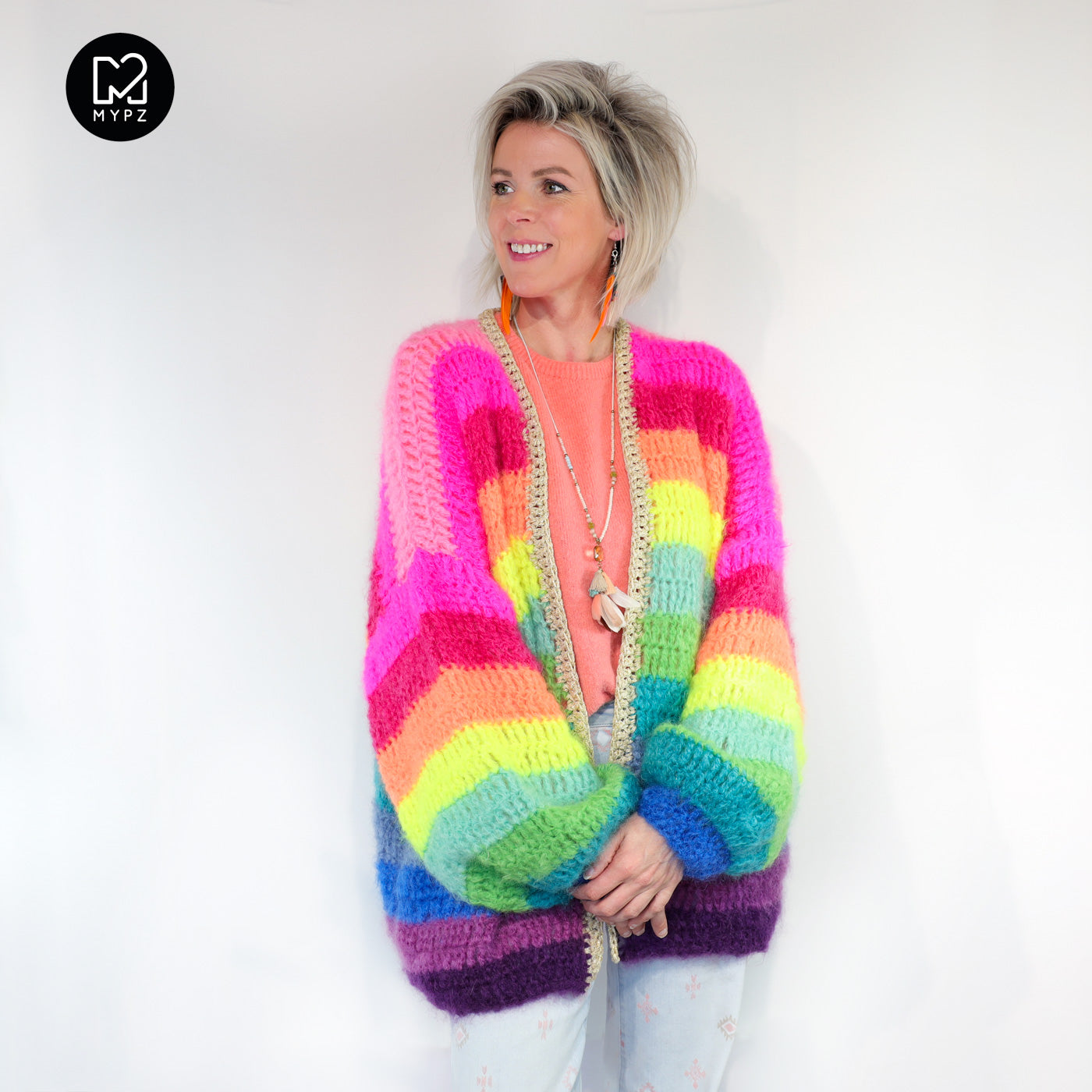 Crochet pattern - MYPZ Chunky Mohair cardigan Bowie Crochet (ENG-NL-DE)