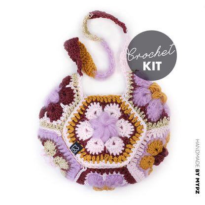 Crochet kit - MYPZ hexagon bag Champagne (ENG-NL-DE)