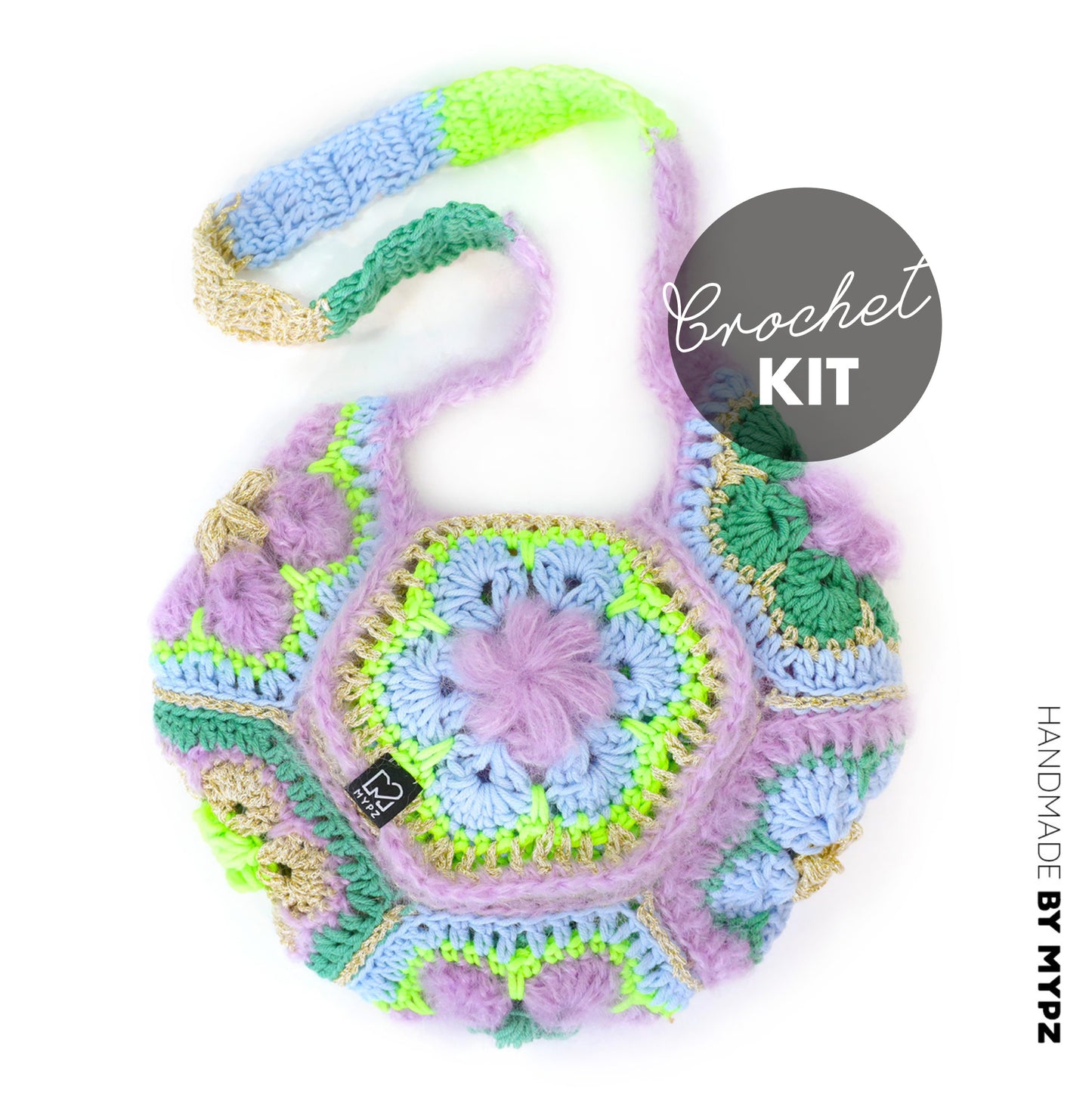 Crochet kit - MYPZ hexagon bag Cocktail (ENG-NL-DE)