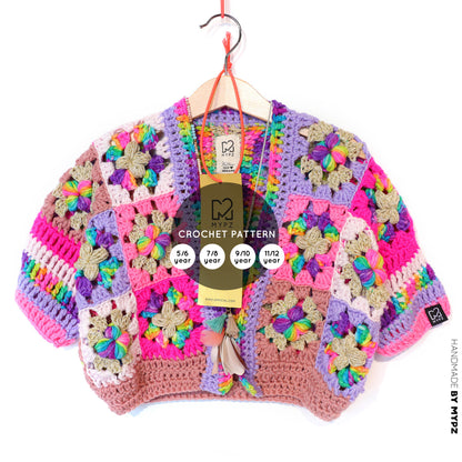 Crochet pattern - Flowergranny cardigan Maia for kids (ENG-NL)
