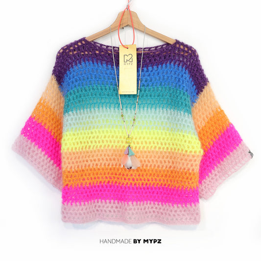 Light Mohair top Rainbow