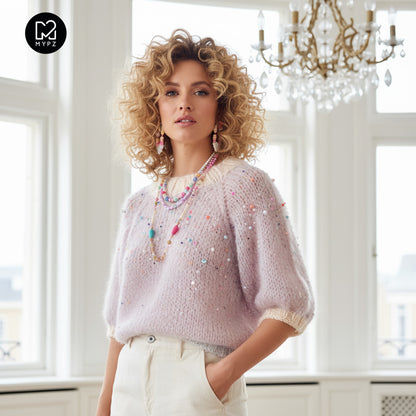 Knitting Kit – MYPZ light top-down sweater Diamonds and Pearls No10 (ENG-NL)