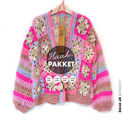 Crochet kit - Flowergranny cardigan Fusion for kids