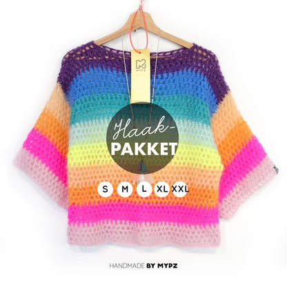 Crochet kit - Rainbow top (ENG-NL-DE)