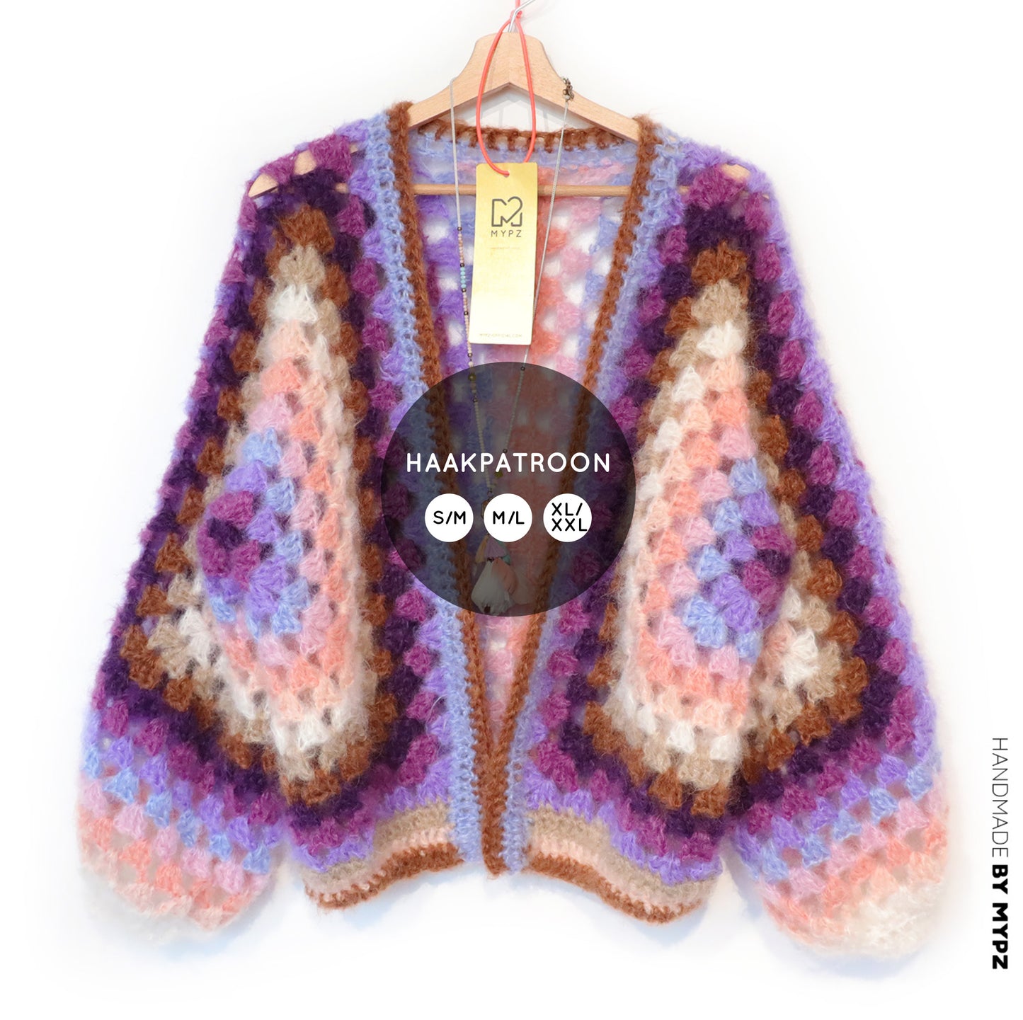 Crochet pattern - MYPZ Hexagon Cardigan Elise (ENG-NL-DE)