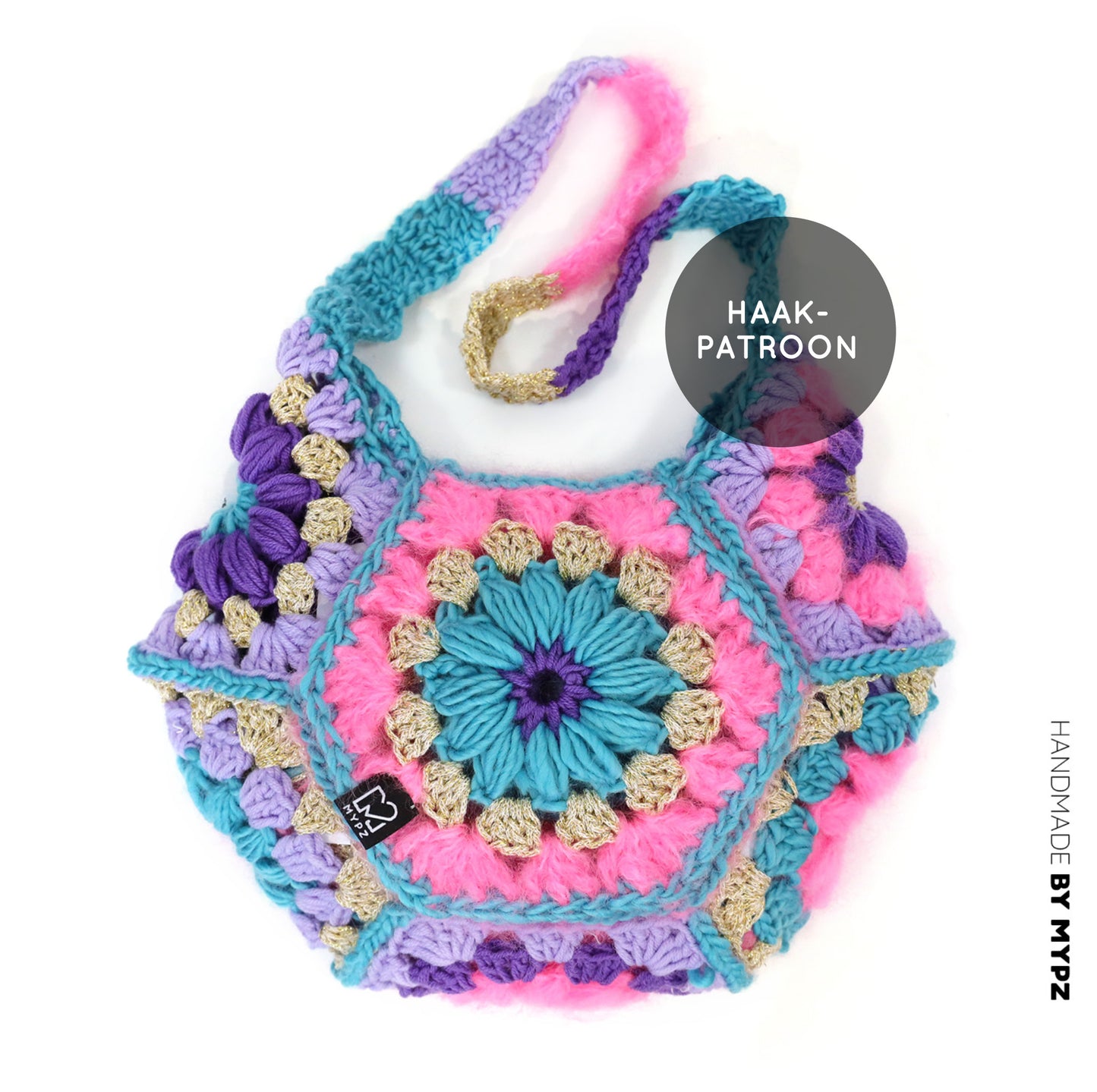 Crochet pattern - MYPZ hexagon bag Pacha (ENG-NL-DE-ES)