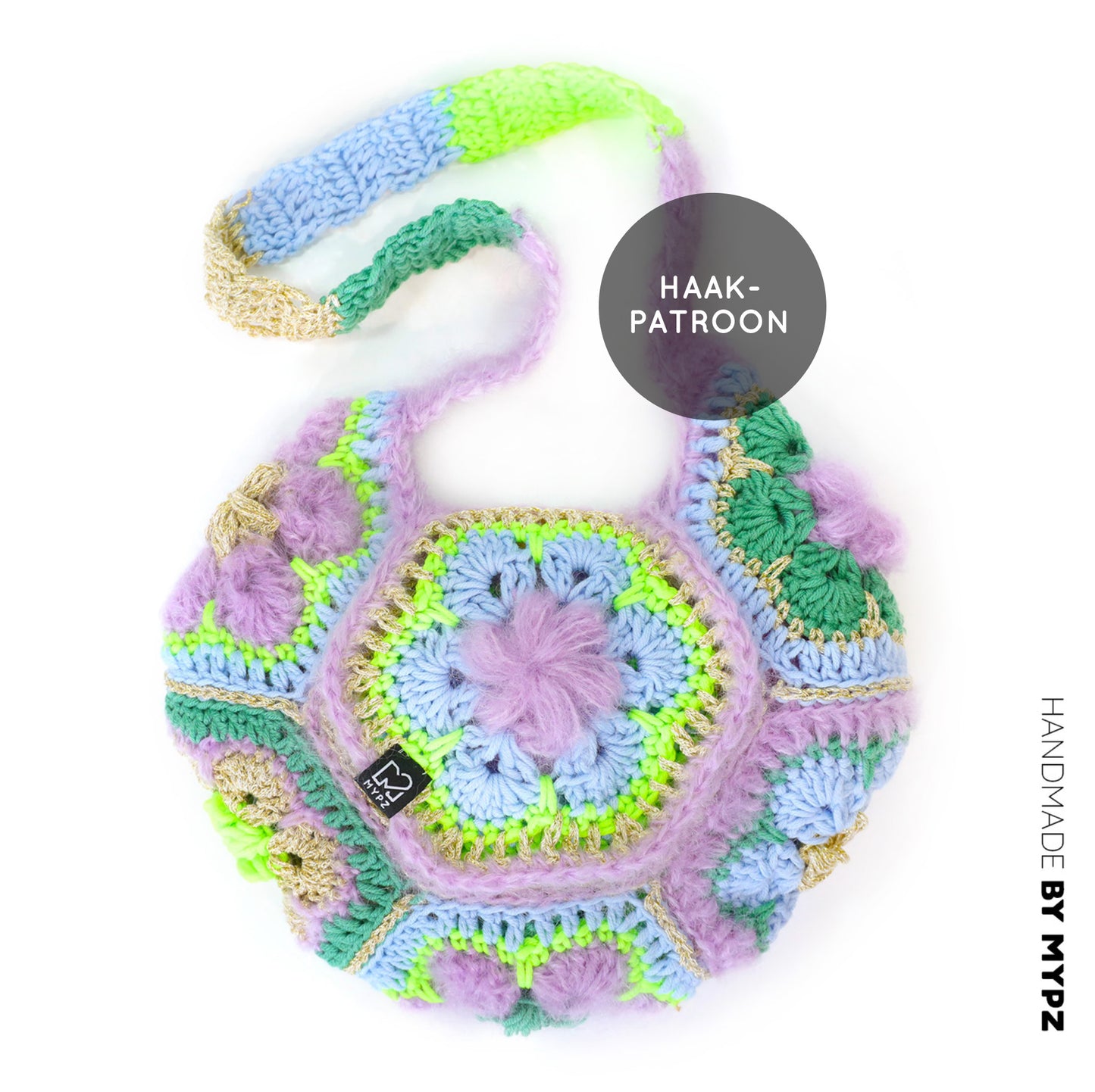 Crochet pattern - MYPZ hexagon bag Cocktail (ENG-NL-DE)