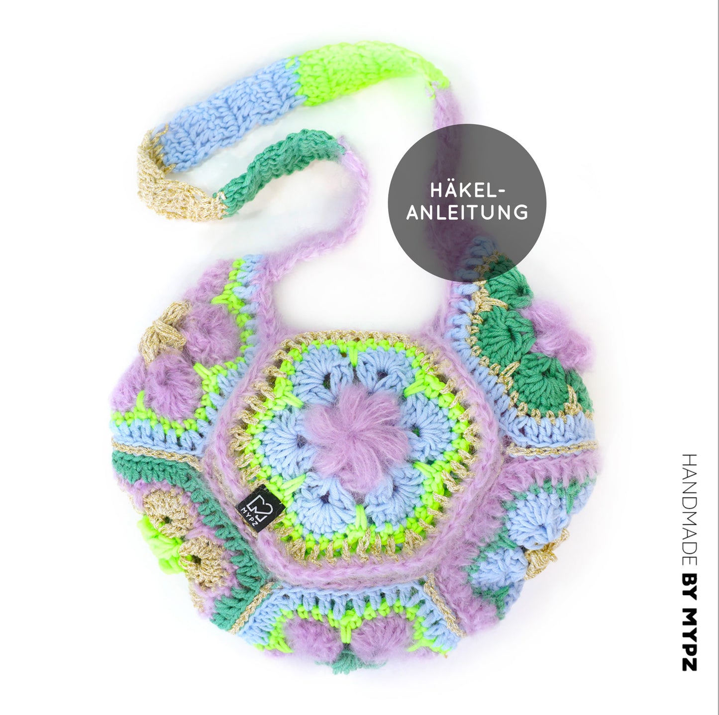 Crochet pattern - MYPZ hexagon bag Cocktail (ENG-NL-DE)