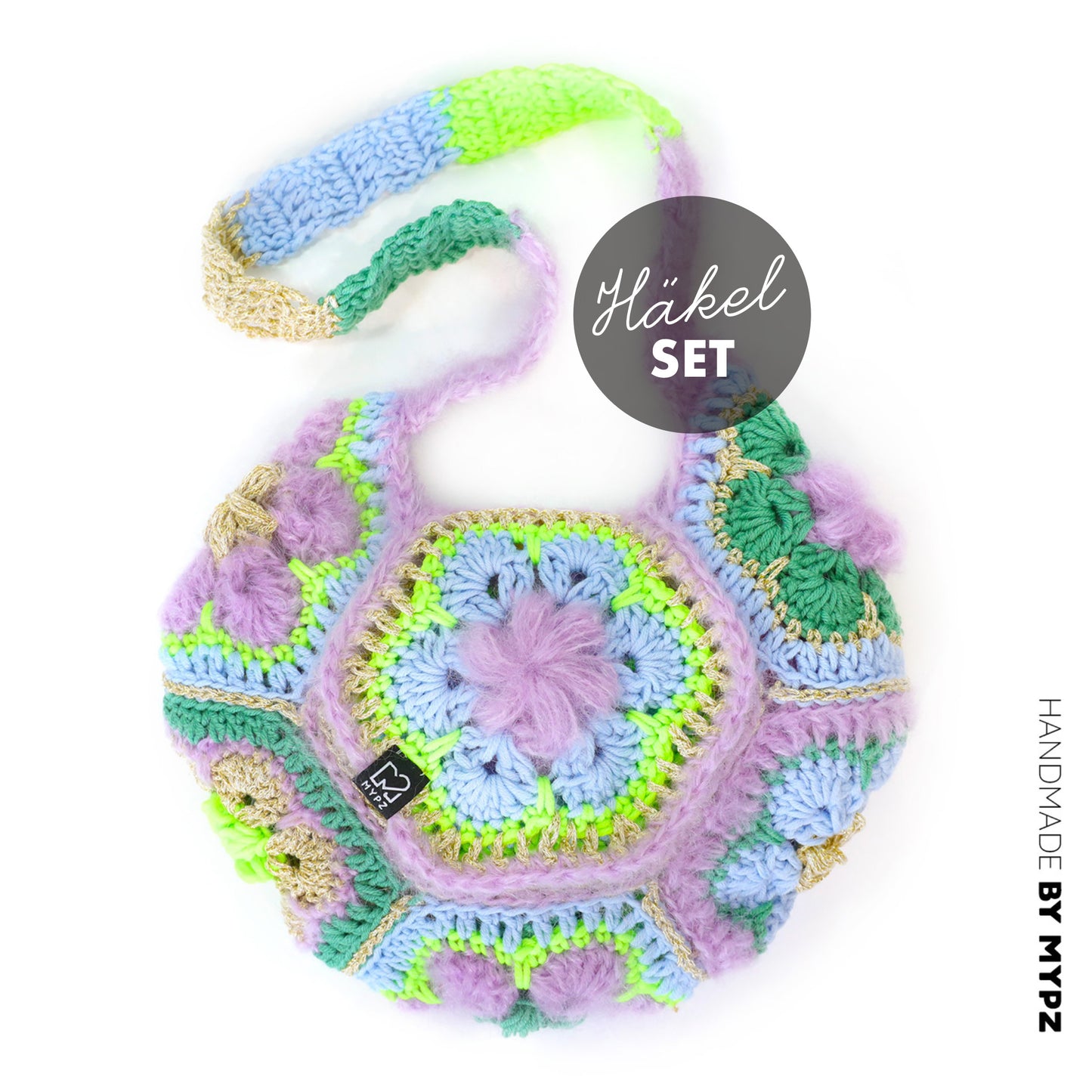 Crochet kit - MYPZ hexagon bag Cocktail (ENG-NL-DE)