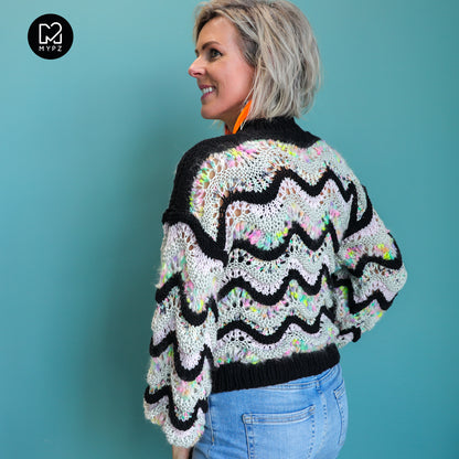Knitting Kit – MYPZ Wave Pullover Happy Black No.6 (ENG-NL-DE)