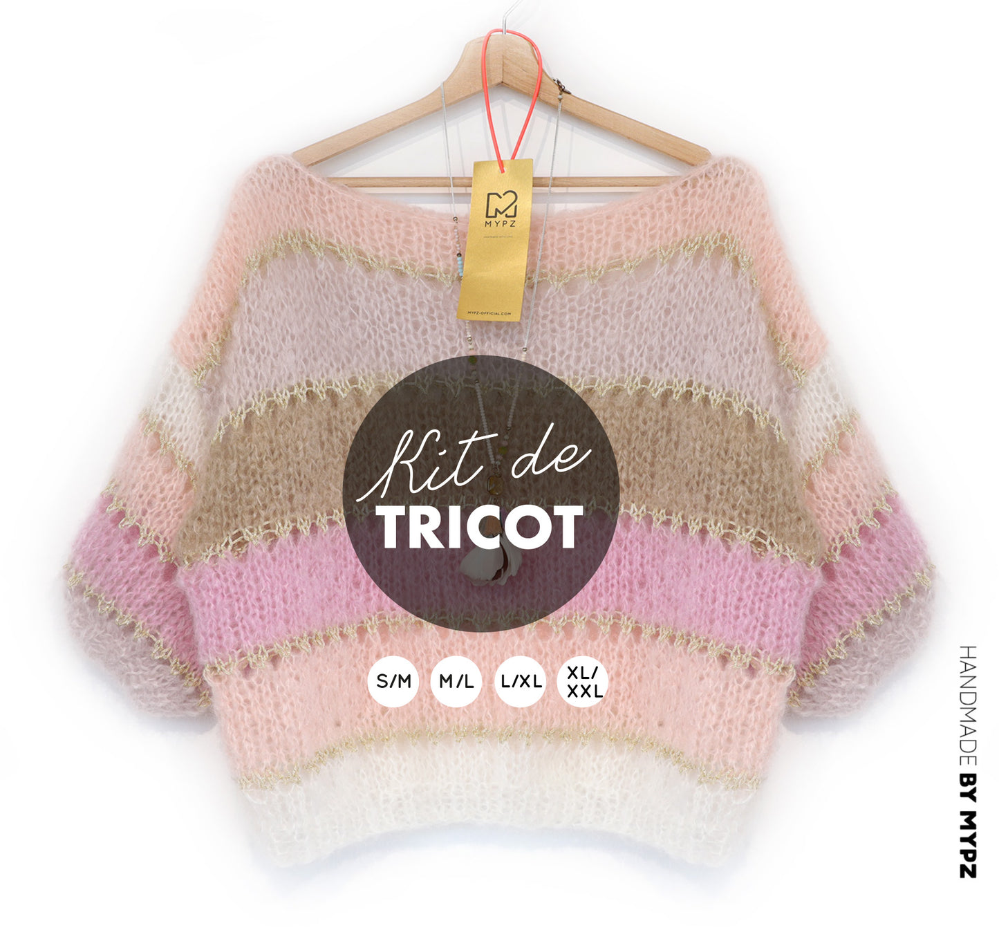 Knitting kit – MYPZ Basic Light Mohair Top Beige No10 (ENG-NL-DE-FR)