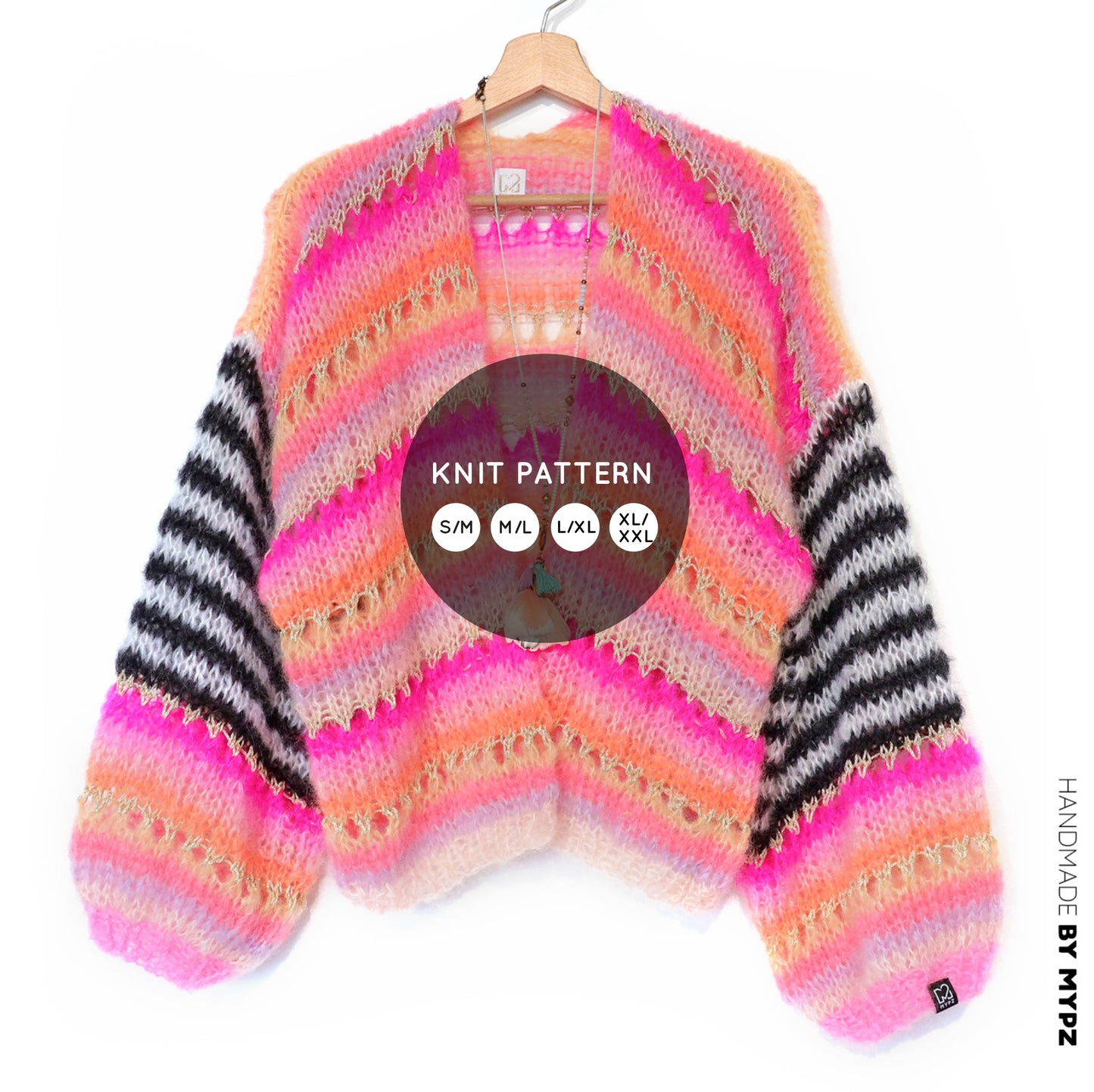 Knit pattern – MYPZ Light Mohair Cardigan Pink Magic No10 (ENG-NL-DE)
