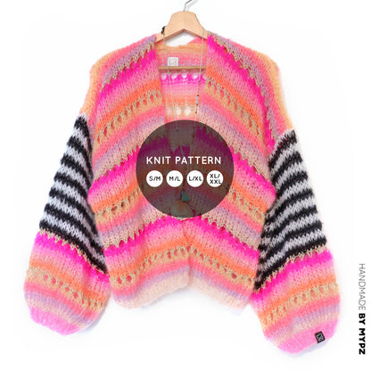 Knit pattern – MYPZ Light Mohair Cardigan Pink Magic No10 (ENG-NL-DE)