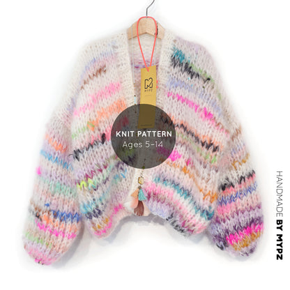 Knit pattern – MYPZ Chunky Mohair Cardigan Scrap Yarn No12 (ENG-NL-DE)
