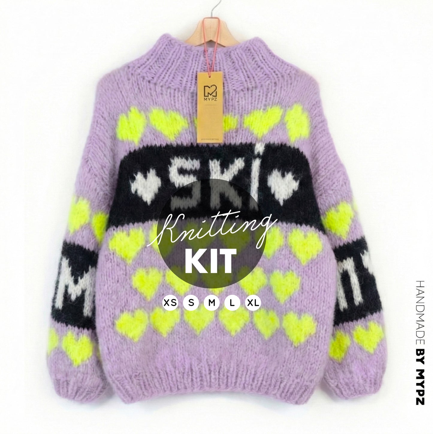 Knitting Kit – MYPZ Chunky Mohair Pullover Ski Crush No.9 (ENG-NL-DE)