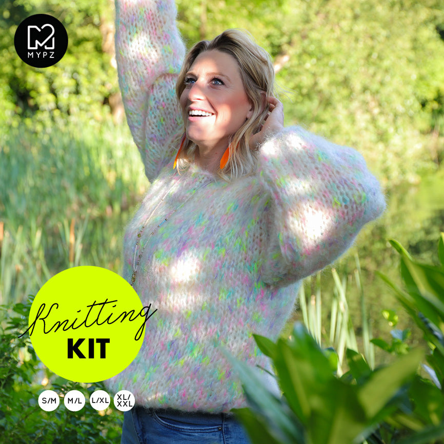 Knitting Kit – MYPZ Basic Chunky Pullover Happy Mess No15 (ENG-NL)