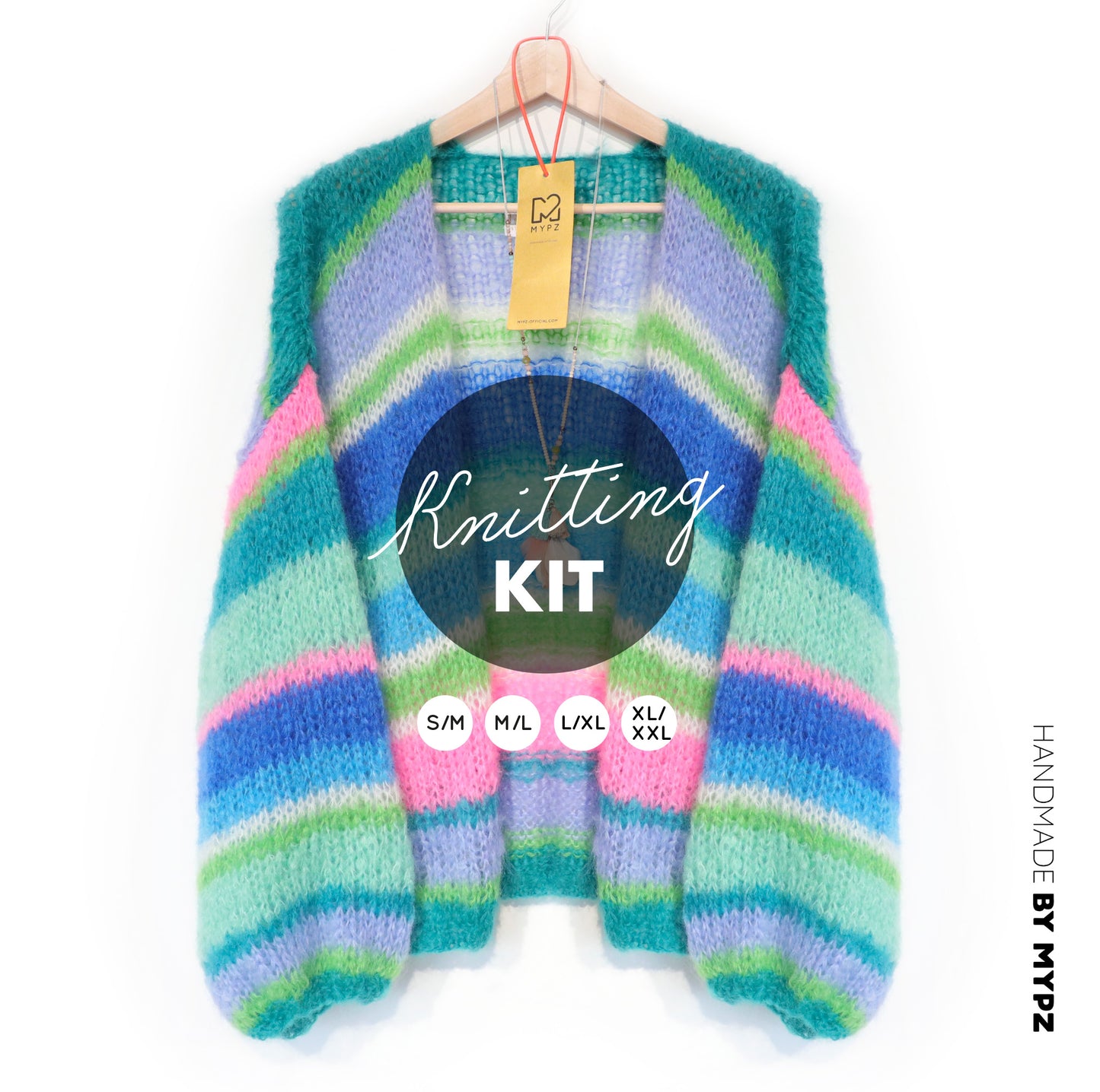 Knitting kit – MYPZ Basic Light Mohair Cardigan Shamrock No10 (ENG-NL-DE)