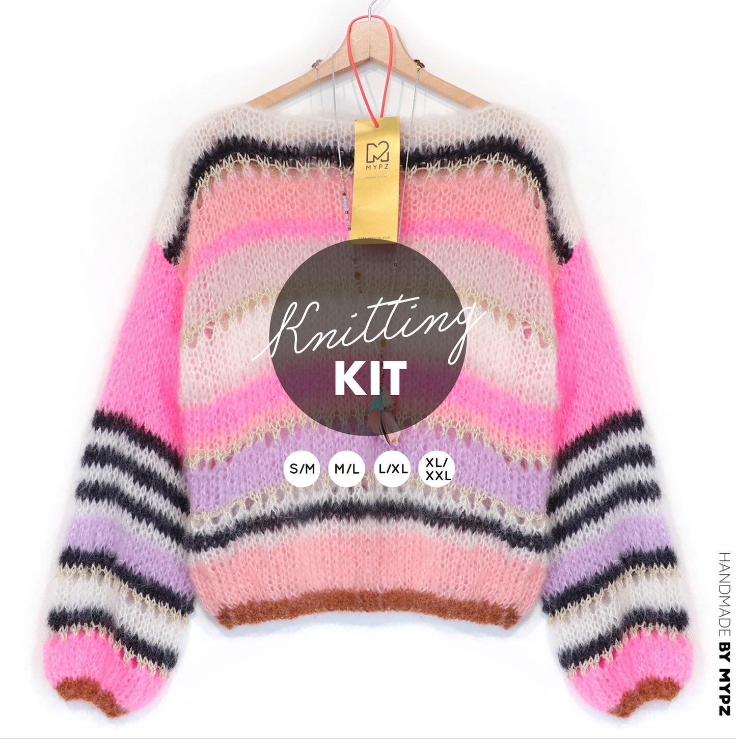 Knitting Kit – MYPZ Basic Light Mohair Pullover Alex no10 (ENG-NL-DE)