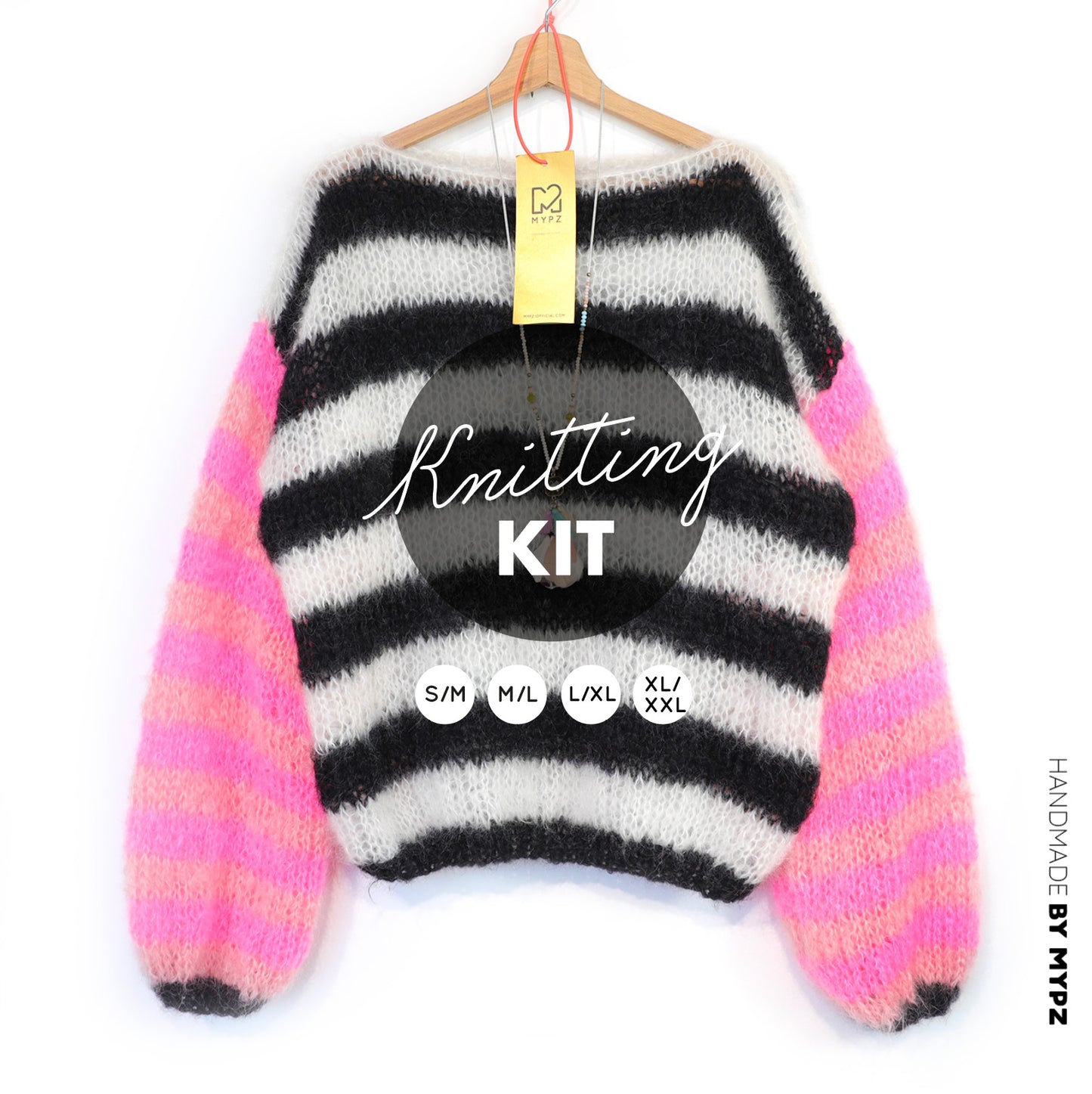 Knitting Kit – MYPZ Basic Light Mohair Pullover Melon-Candy no10 (ENG-NL-DE)