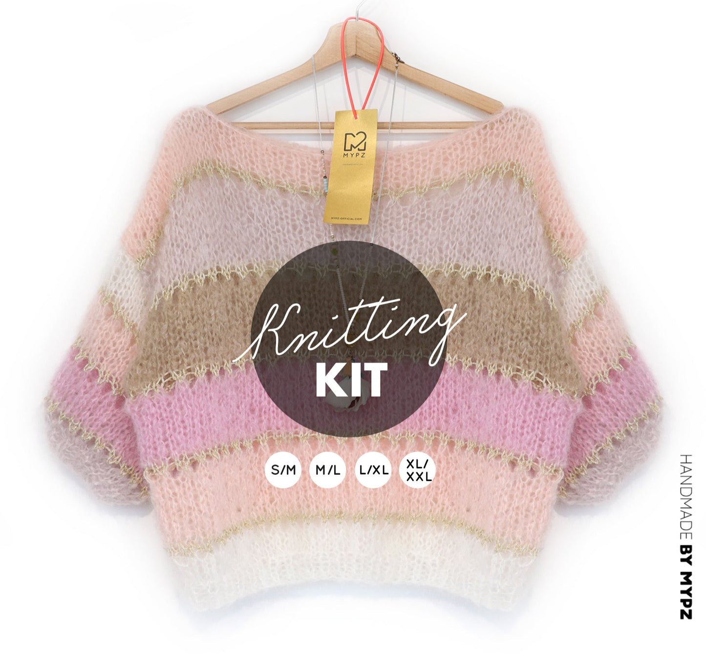 Knitting kit – MYPZ Basic Light Mohair Top Beige No10 (ENG-NL-DE-FR)