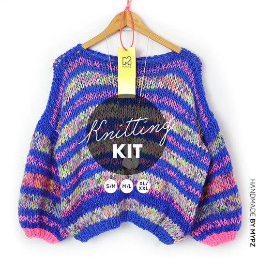 Knitting Kit – MYPZ Alpaca Merino Pullover Sky No.12 (ENG-NL)