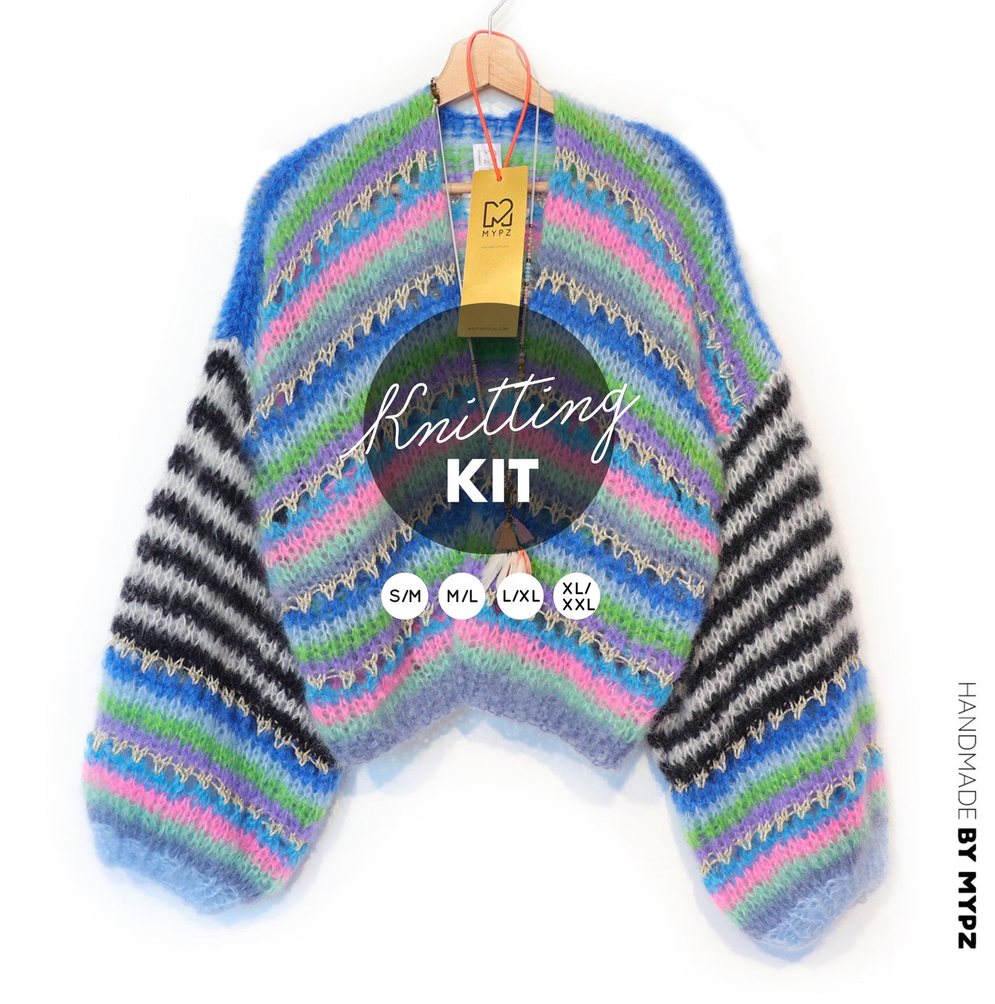 Knitting kit – MYPZ Light Mohair Cardigan Beverly No10 (ENG-NL-DE)