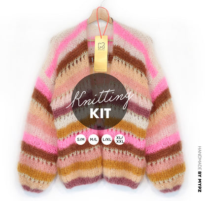 Knitting kit – MYPZ Light Mohair Cardigan Caramel No10 (ENG-NL-DE)