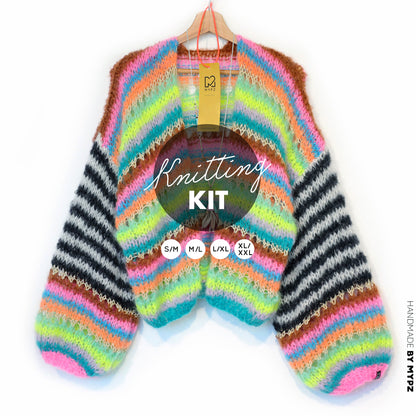 Knitting kit – MYPZ Light Mohair Cardigan Magic No10 (ENG-NL-DE)