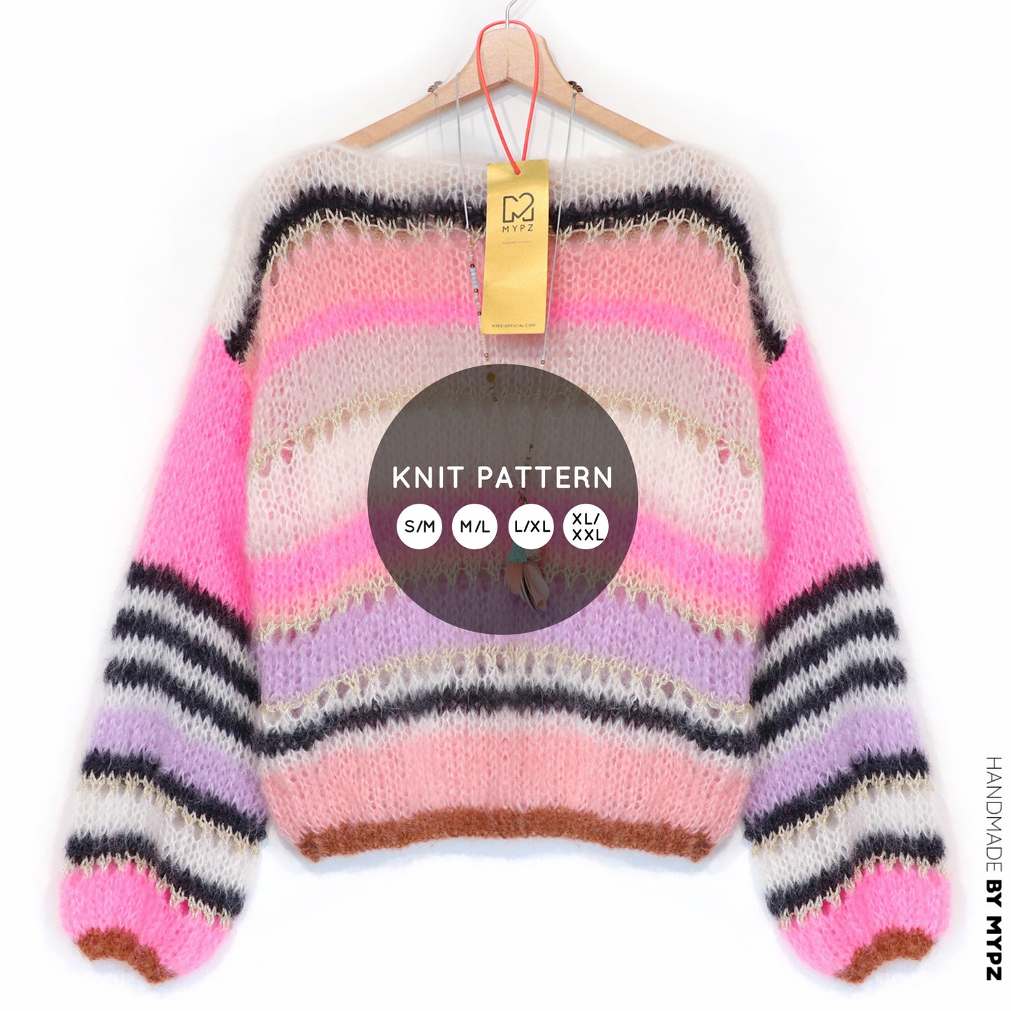 Knit pattern – MYPZ Basic Light Mohair Pullover Alex No10 (ENG-NL-DE)