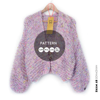 Knit pattern – MYPZ Short Chunky Mohair-Merino Cardigan Confetti Nights No.15 (ENG-NL-DE)
