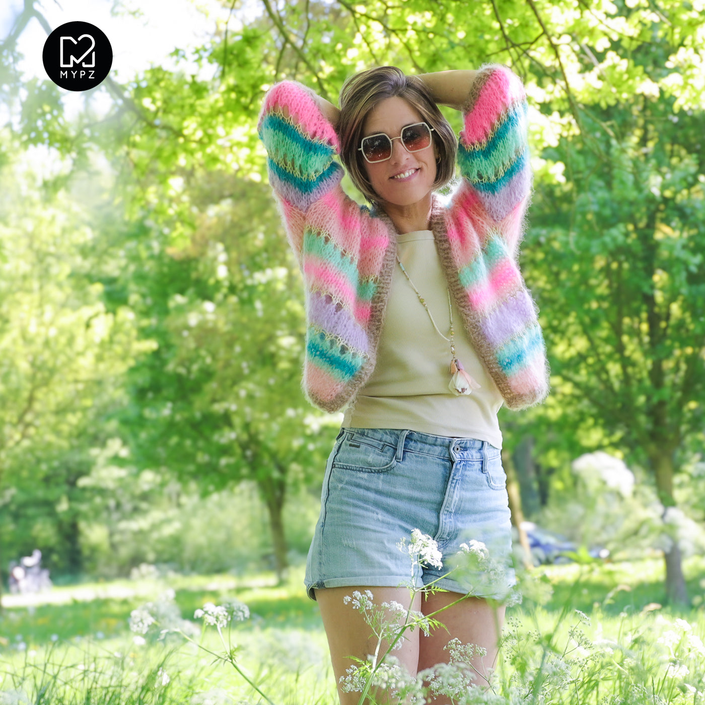 Knitting kit – MYPZ Short Light Mohair Cardigan Faby No10 (ENG-NL-DE)