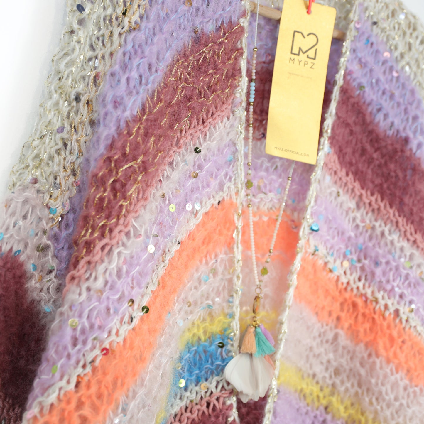 Light Mohair cardigan Mystic pastels