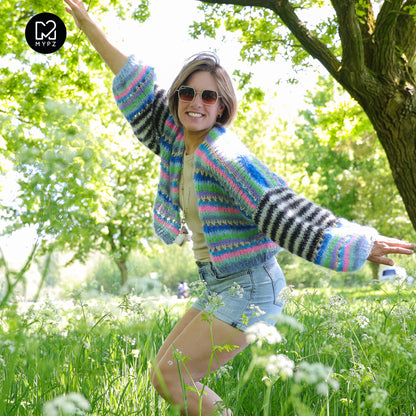 Knitting kit – MYPZ Light Mohair Cardigan Beverly No10 (ENG-NL-DE)