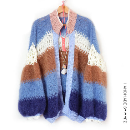 Knitting Kit – MYPZ Light Mohair Cardigan Blue Pop No.9 (ENG-NL)
