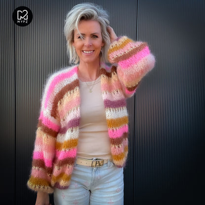 Knitting kit – MYPZ Light Mohair Cardigan Caramel No10 (ENG-NL-DE)
