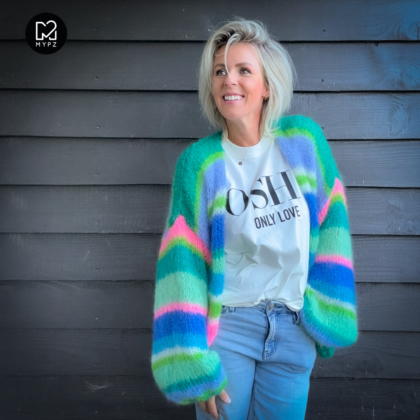 MYPZ Light Mohair cardigan Shamrock