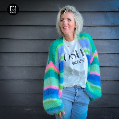 MYPZ Light Mohair cardigan Shamrock