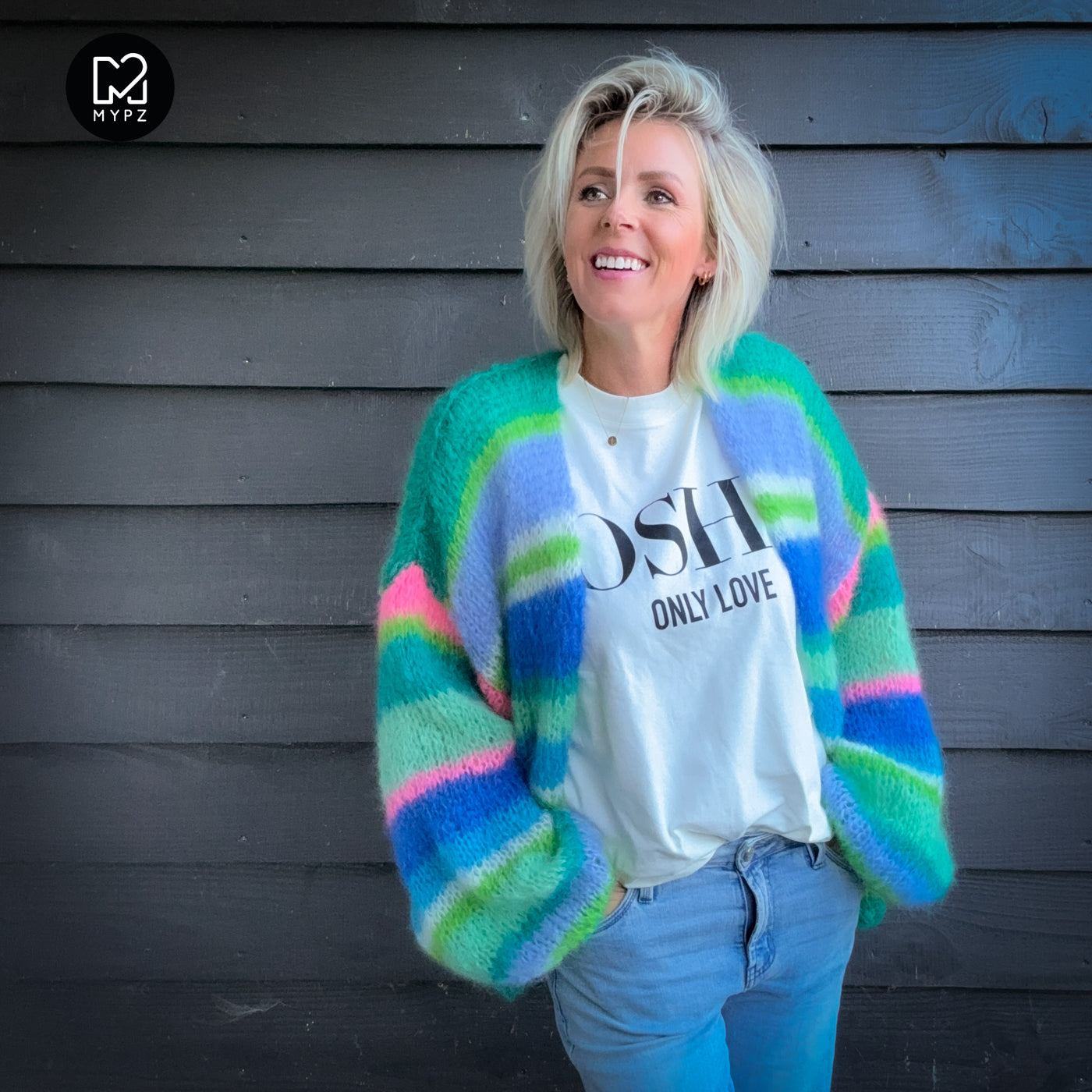 MYPZ Light Mohair cardigan Shamrock