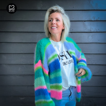 MYPZ Light Mohair cardigan Shamrock