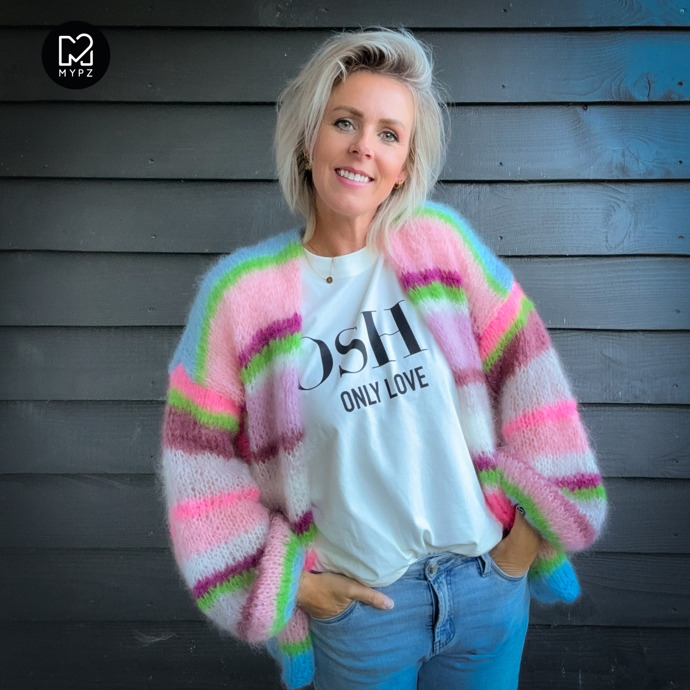 MYPZ Light Mohair cardigan Candy Clouds