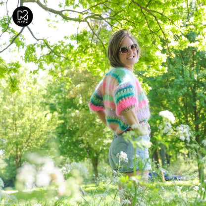 Knitting kit – MYPZ Short Light Mohair Cardigan Faby No10 (ENG-NL-DE)
