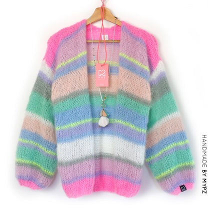 Knitting kit – MYPZ Basic Light Mohair Cardigan Helio No10 (ENG-NL-DE)