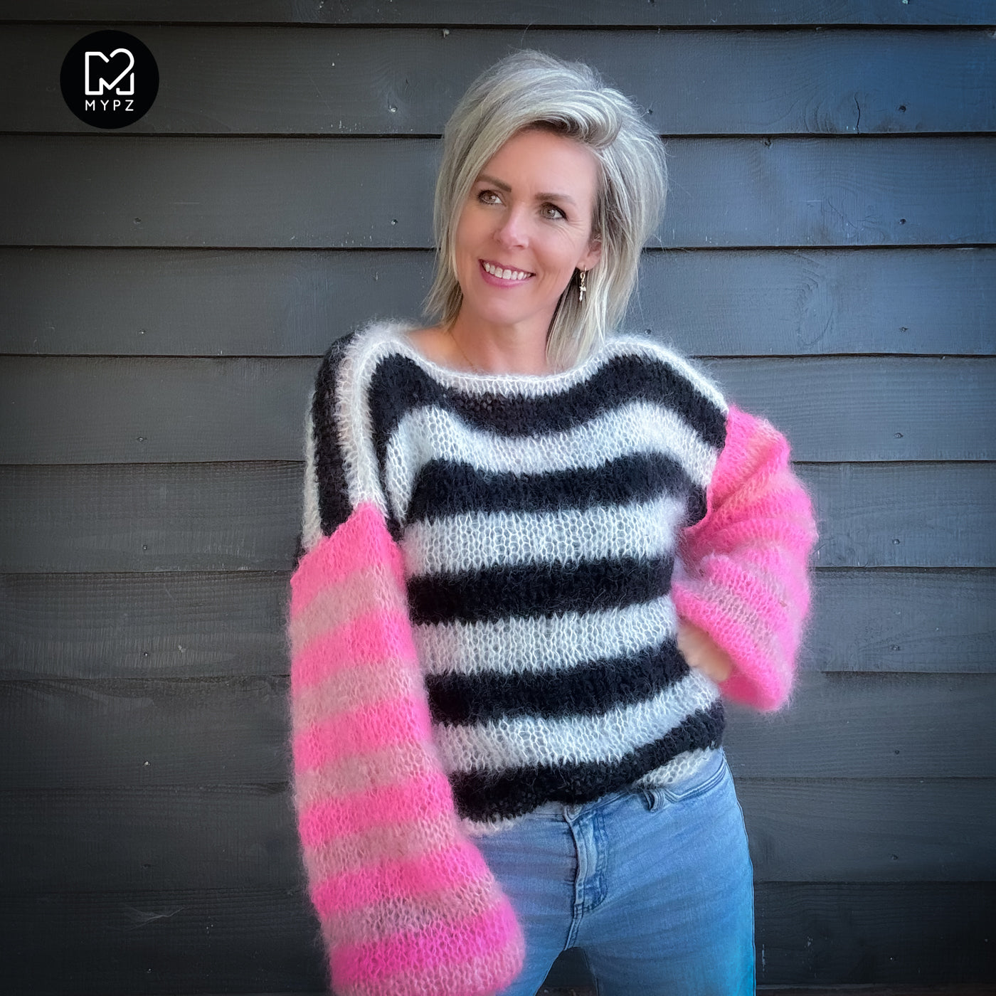 Knitting Kit – MYPZ Basic Light Mohair Pullover Melon-Candy no10 (ENG-NL-DE)