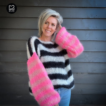 Knitting Kit – MYPZ Basic Light Mohair Pullover Melon-Candy no10 (ENG-NL-DE)