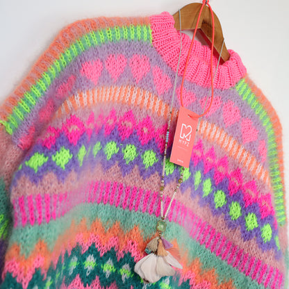 Knit pattern – Chunky Mohair Pullover Pink Sugar No.6 (ENG-NL-DE)